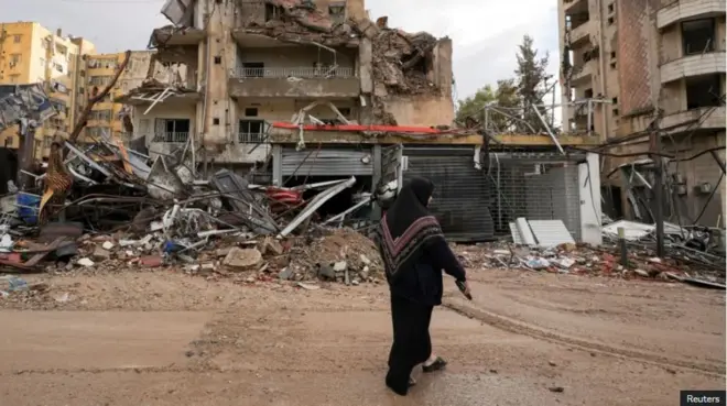 Aworan agbegbe kan ni Lebanon lẹyin ikọlu Israel