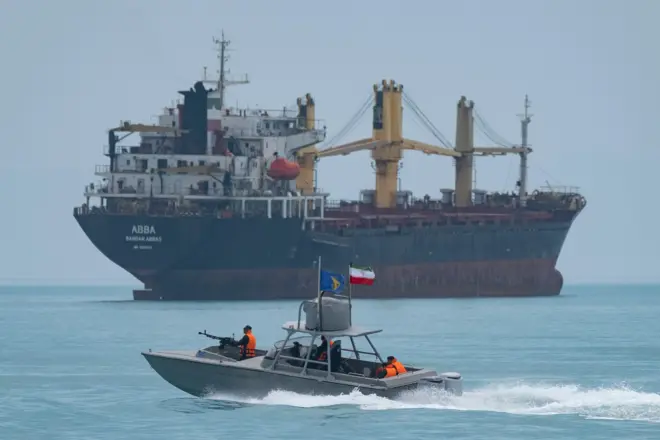Pasukan Garda Revolusi Iran (IRGC) di Selat Hormuz.