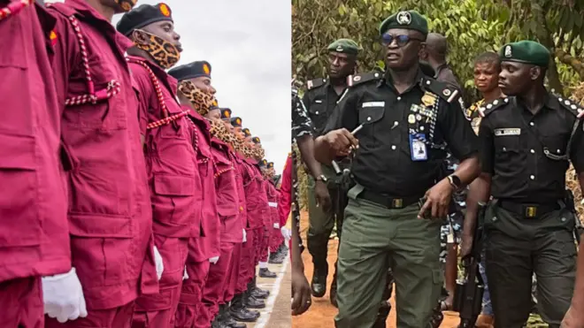 Aworan awọn ọlọpaa ati Amotekun