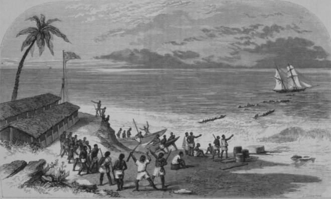 Ilustração mostra como eram embarcados os africanos escravizados na costa da África