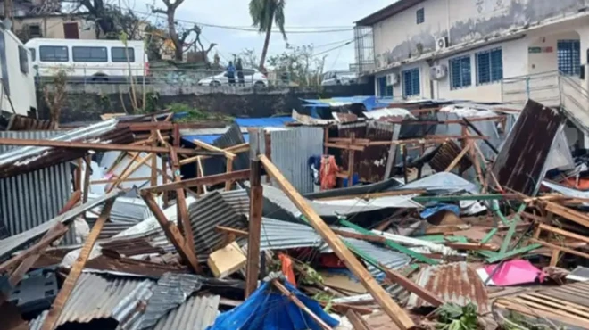 Развалины лачуг