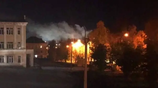 пожар в Березинках