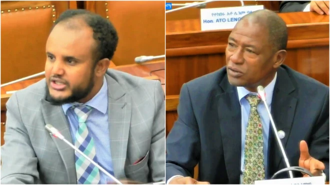 የምክር ቤት አባላቱ ዶ/ር ደሳለኝ ጫኔ እና ዶ/ር አወቀ ሃምዛዬ