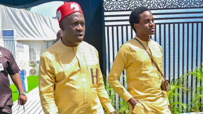 Anambra state govnor Charles Soludo and im son Ozonna