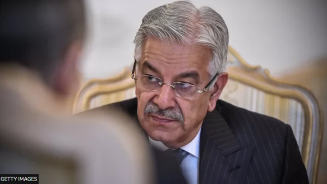 पाकिस्तान के रक्षा मंत्री ख़्वाजा आसिफ़