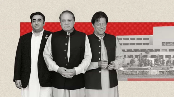 পাকিস্তানের নির্বাচনে প্রধান তিন প্রতিদ্বন্দ্বী