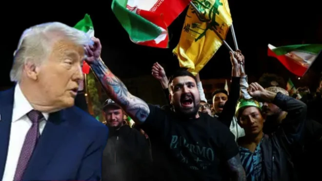 Photo of US President Donald Trump and Iranians wey dey jubilate di ceasefire