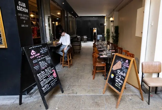 पेरिस का एक रेस्तरां