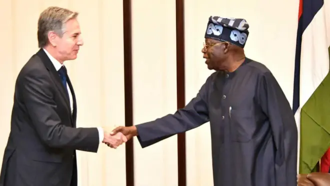 Tinubu ati akowe ijoba Amerika, Anthony Blinken