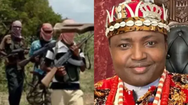 Aworan Simon Ekpa ati awọn agbesunmọmi