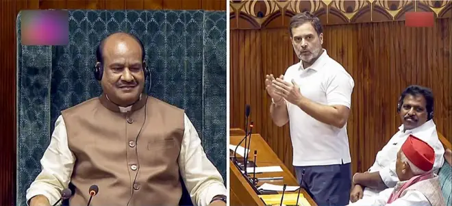 राहुल गांधी, ओम बिर्ला