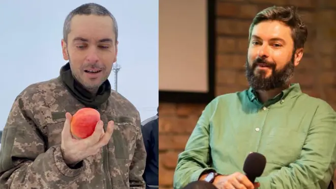 Військовий Максим Колесніков одразу після полону та через два роки