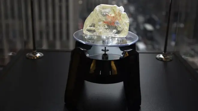 Peace diamond on display 