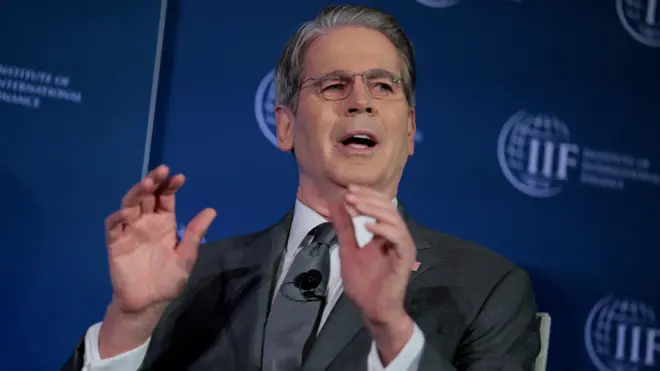 貝森特在華盛頓出席國際金融協會活動時發言（14/4/2026）