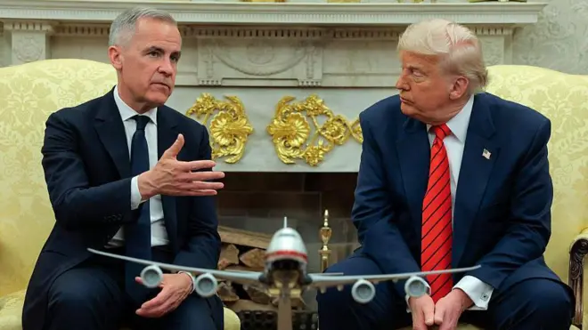 Donald Trump y Mark Carney