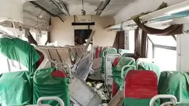 Aworan ọkọ reluwee tawọn ajinigbe kọlu 