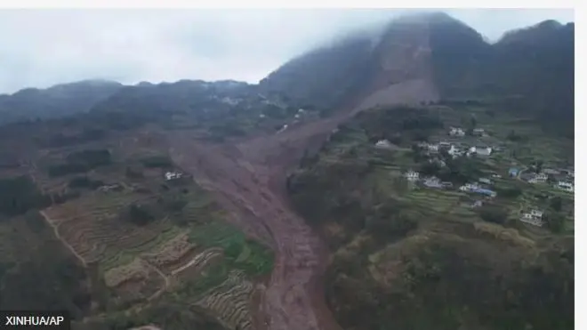 Aworan ibi ti iṣẹlẹ ọhun ti waye ni Sichuan.