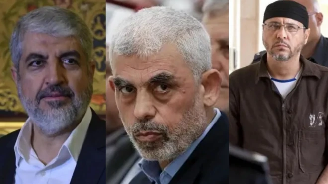 Khaled Meshal, Yahya Sinwar y Abdullah Barghouti
