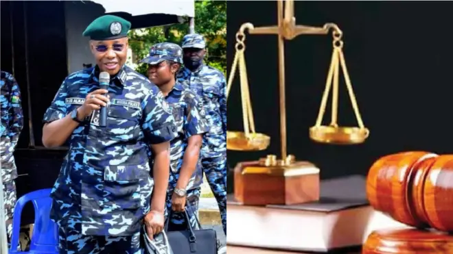 Aworan ọga ọlọpaa NAijiria ati aworan eto idajọ