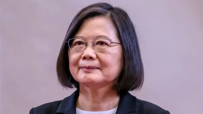 2021년 11월 ‘아시아태평양 경제협력체(APEC)’ 회의에 참석할 대만 대표 지명 행사에서 포착된 차이 총통의 모습