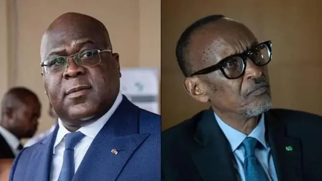 Rais wa Congo Felix Tshisekedi / Rais wa Rwanda Paul Kagame
