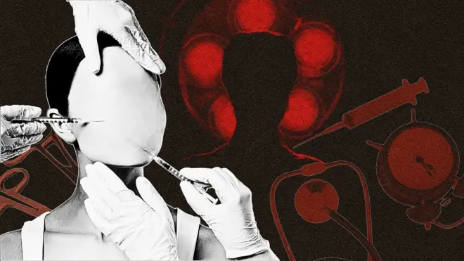 အလှအပဆေးခန်းအတုမှာ ကုသမှုများသရုပ်ဖော်ပုံ