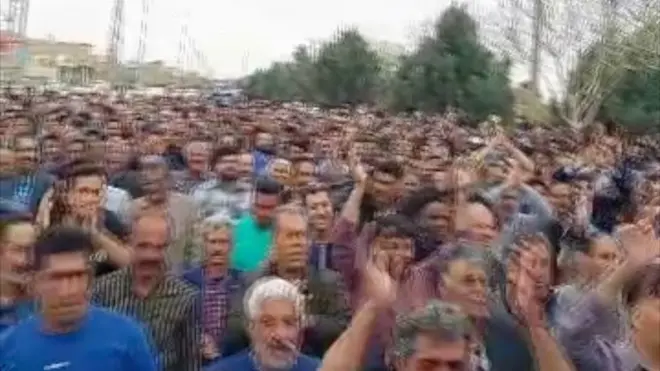تجمع کشاورزان شهر زیار در شرق اصفهان