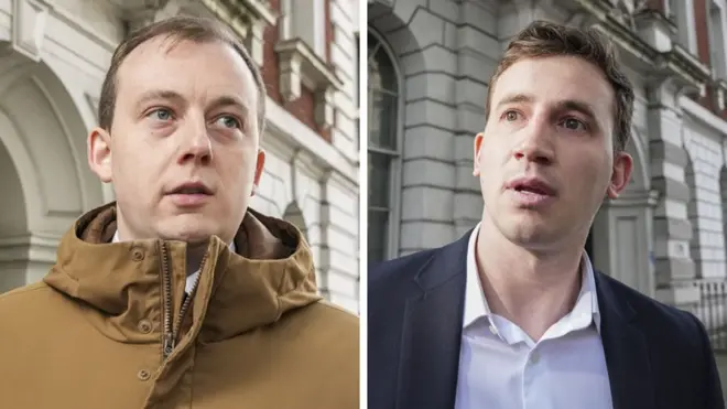 Imagem dividida mostra os rostos de Christopher Berry (à esquerda) e Christopher Cash ( à direita).