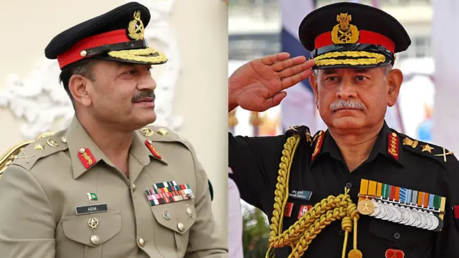 आसिम मुनीर और जनरल उपेंद्र द्विवेदी