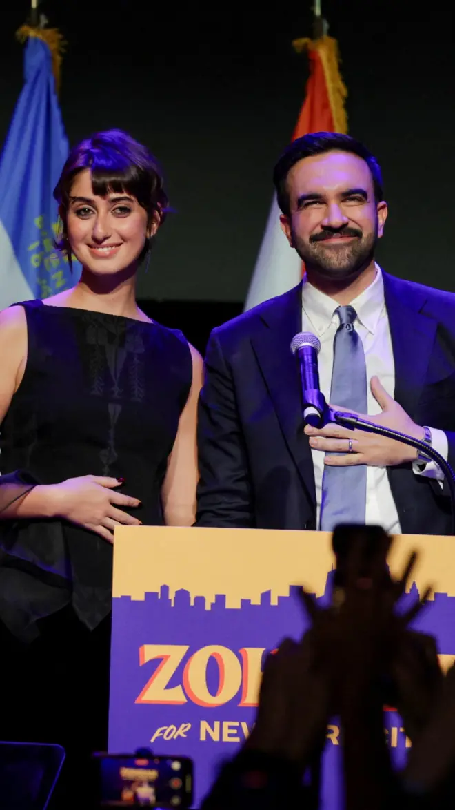 زهران ممدانی، شهردار منتخب نیویورک و همسرش راما دوجی