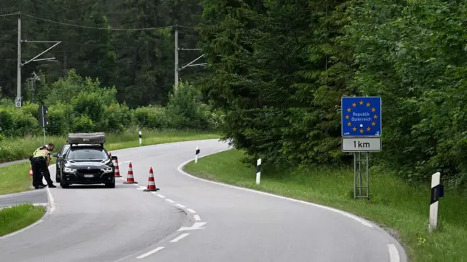Проверка на немецко-австрийской границе