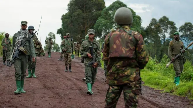 Abarwanyi ba M23 - baboneka ku ifoto yo mu gihe gishize - nyuma yo kwinjira muri Teritwari ya Walikale bivugwa ko barimo kwigarurira uduce dutandukanye twayo