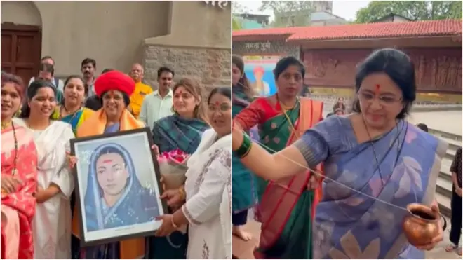 राज्यसभेच्या खासदार मेधा कुलकर्णी यांनी महात्मा फुले वाड्यात वटपौर्णिमा साजरी केली आहे.