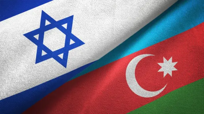 İsrail və Azərbaycan bayrağı
