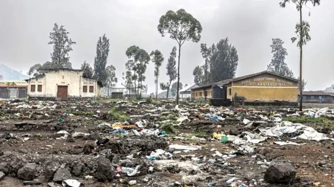 Hamwe mu hari amahema y'impunzi mu nkambi ya Kanyaruchinya