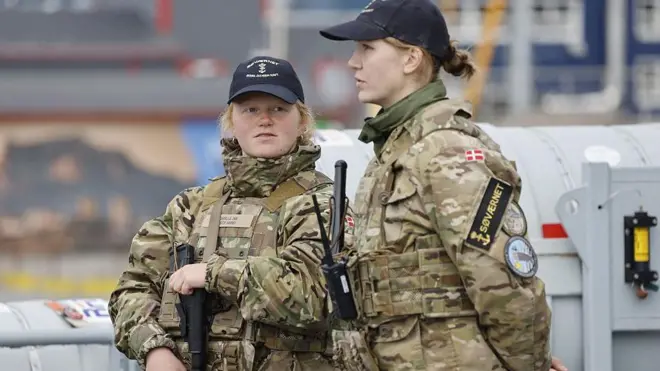 Soldados danesas en Groenlandia.