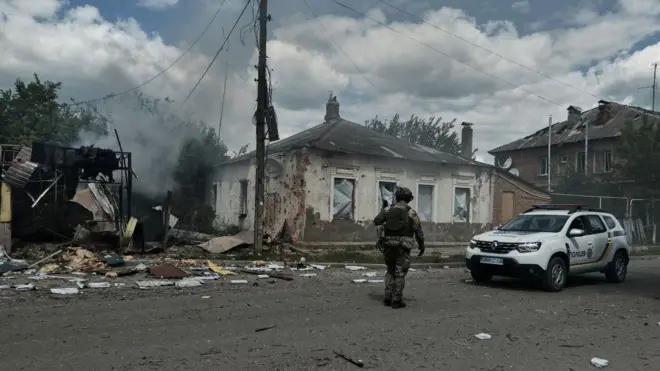 на улицах Волчанска