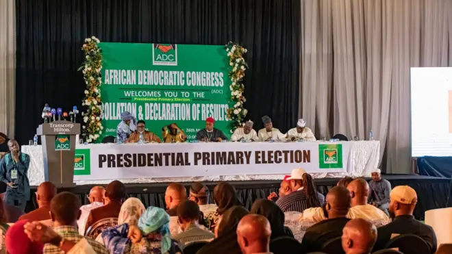 Foto ebe a na-akpọpụta mpụtara ntuliaka imeụlọ pati ADC n'Abuja
