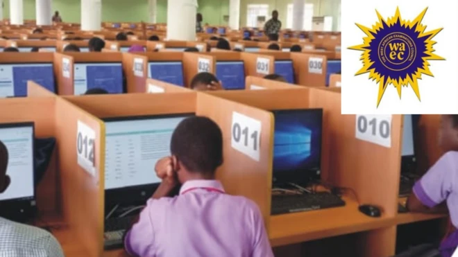 Students dey write exam