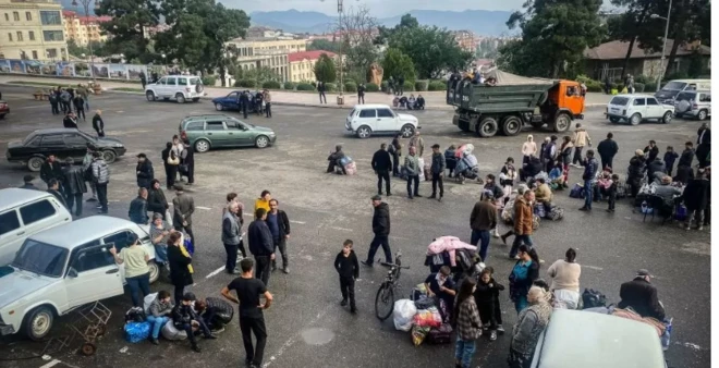 عائلات أرمينية مهجرة من ناغورنو كاراباخ