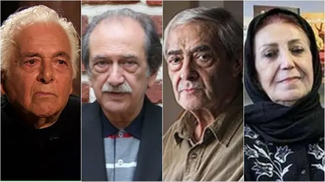 از راست، شهلا لاهیجی، احمد رضا احمدی، محمد محمدعلی و ابراهیم گلستان، از جمله چهرههای مهم دنیای ادبیات و نشر بودند که در سال ۱۴۰۲ از دنیا رفتند