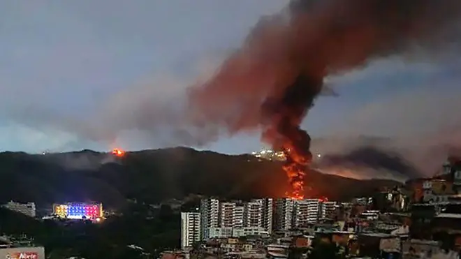 Imagen de Caracas tras el ataque.