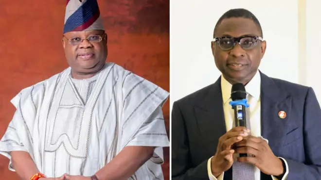 Govnor Ademola Adeleke and Oluwakuyode Olukoyede