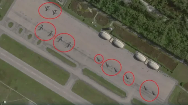 تصویر ماهوارهای از پایگاه دیهگو گارسیا در اقیانوس هند