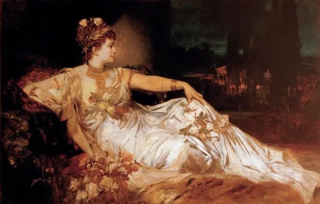 Charlotte Wolter yakina ikibanza ca Messalina, 1875