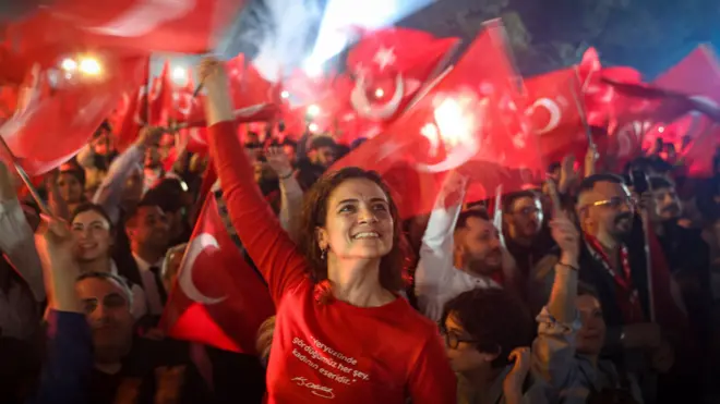 Pendukung Ekrem Imamoglu.