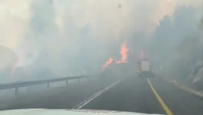 آتش‌سوزی در شمال اسرائیل