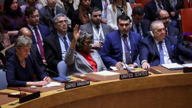 رای ممتنع لیندا توماس-گرینفیلد، سفیر آمریکا در سازمان ملل متحد به قطعنامه آتش‌بس در غزه