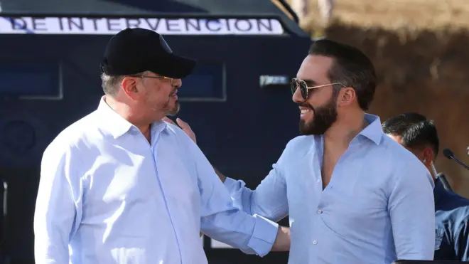 Los presidentes de El Salvador y Costa Rica, Nayib Bukele y Rodrigo Chaves