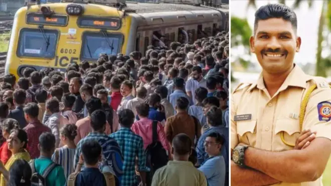 मुंबई लोकल स्टेशनवरील गर्दी
